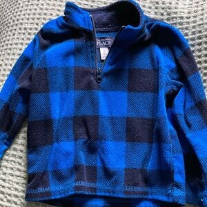 The Children's Place Blue Plaid Kids Fleece